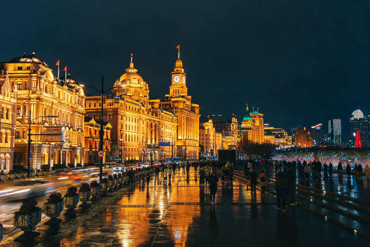 The Bund Illuminated at Night